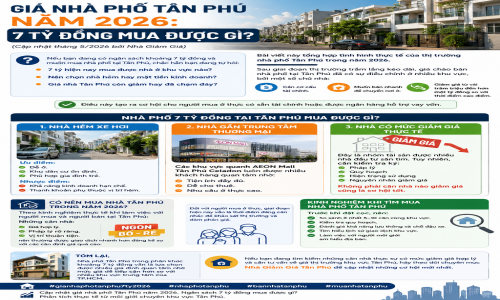 Giá Nhà Phố Tân Phú Năm 2026: 7 Tỷ Đồng Mua Được Gì?