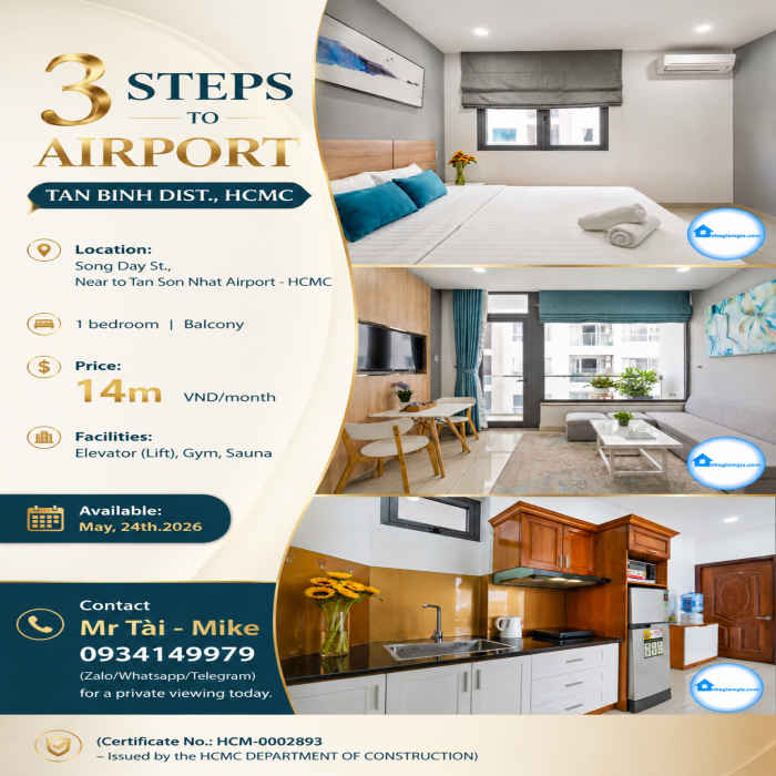 3 STEPS TO AIRPORT, TAN BINH DIST., HCMC