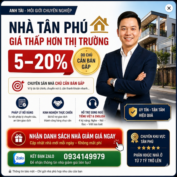 Tìm nhà Tân Phú, tìm anh Tài môi giới chuyên nghiệp, SAO VẬY???